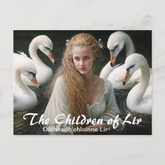 Irish Folklore The Children of Lir Postcard