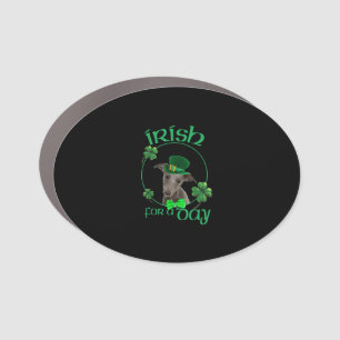 Irish For A Day Whippet Lucky Dog In Patrick Day Car Magnet