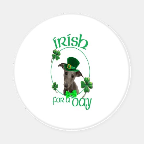 Irish For A Day Whippet Lucky Dog In Patrick Day Coaster Set