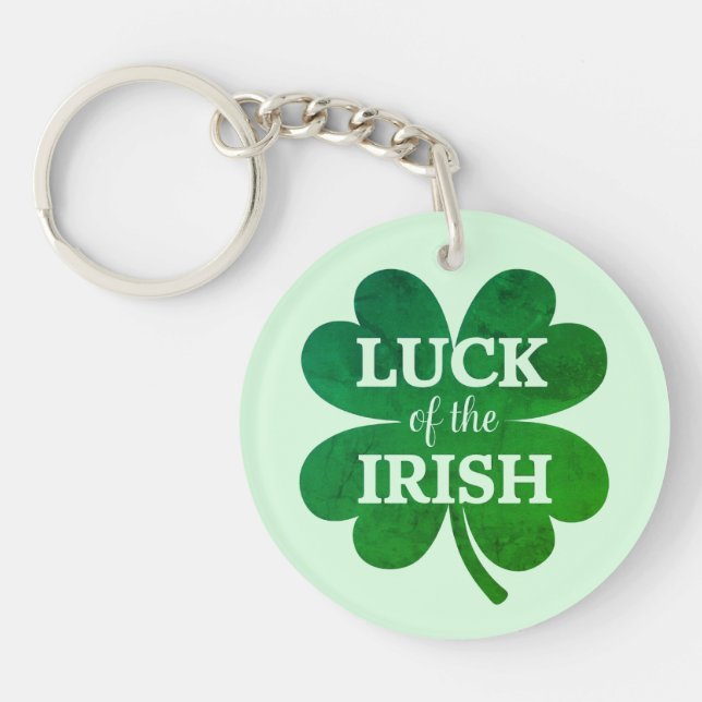 Irish Four Leaf Clover Keychain (Front)