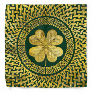 Irish Four-leaf clover with Celtic Knot Bandana