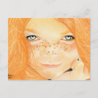 Irish Freckles girl Postcard