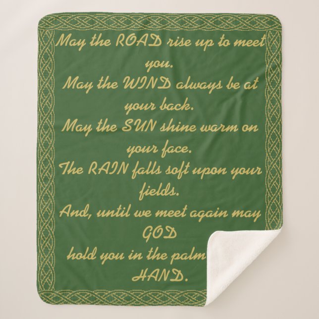 Irish Friends Blessing Sherpa Blanket (Front)