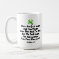 Irish Friendship Ships Proverb Four Leaf Clover
