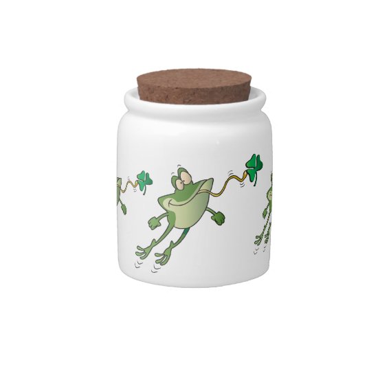Irish Frog Candy Jar