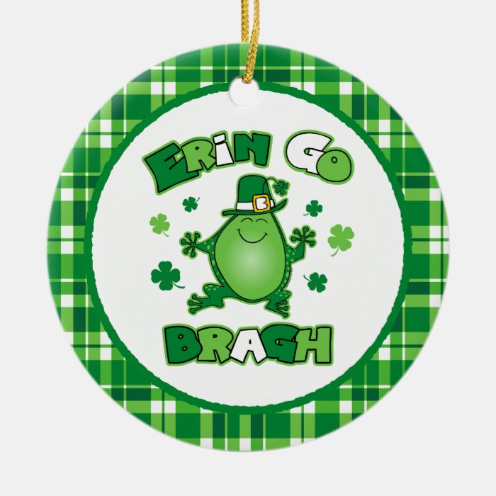 Irish Frog Erin Go Bragh Ornament