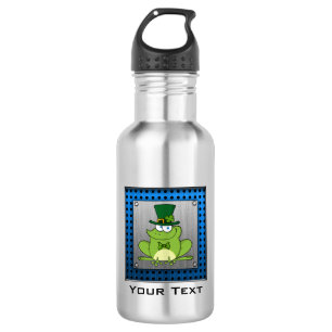 Irish Frog; Metal-look Water Bottle