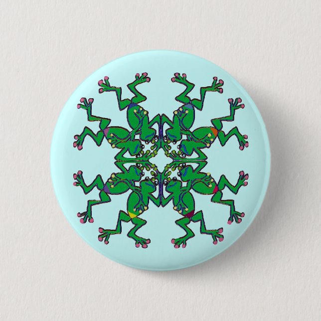Irish frogs sychronised swim team pinback button (Front)