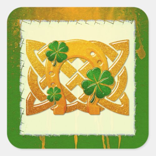 Irish Fun 3D Whimsey 2 Square Sticker