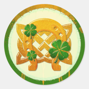 Irish Fun 3D Whimsey  Classic Round Sticker