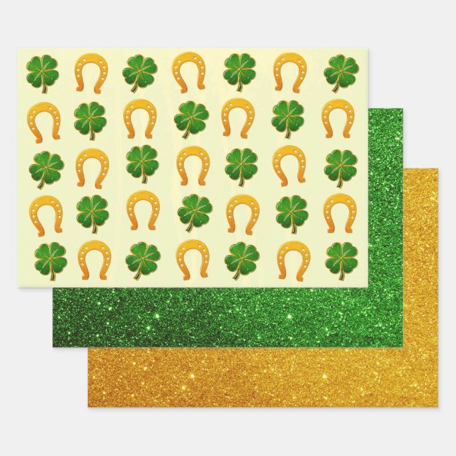 Irish Fun 3D Whimsey  Wrapping Paper Sheets (Set)