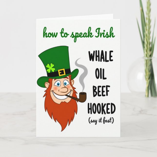 Irish Fun How To Speak Card (Front)