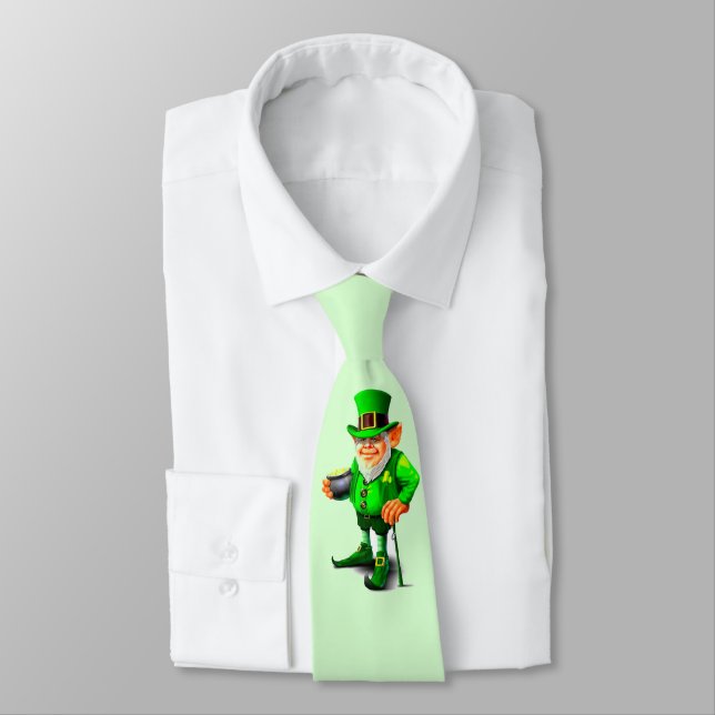 IRISH FUNNY LEPRECHAUN tie (Tied)