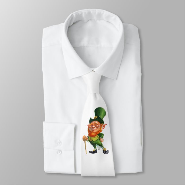 IRISH FUNNY LEPRECHAUN tie (Tied)