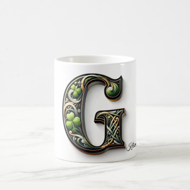 Irish G Monogram Coffee Mug (Center)