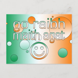 Irish Gaelic Gifts Thank You / Go Raibh Maith Agat Postcard