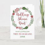 Irish Gaelic Merry Christmas, Custom Holiday Card