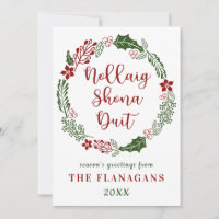 Irish Gaelic Merry Christmas, Custom