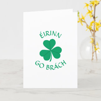 Irish Gaelic Shamrock St. Patrick's Day Card