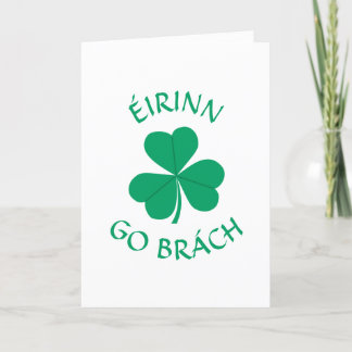 Irish Gaelic Shamrock St. Patrick's Day Card
