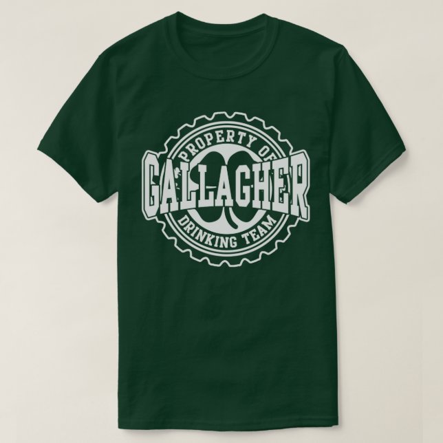 Irish Gallagher Drinking Team St Patricks Day T-Shirt (Design Front)