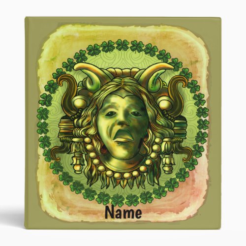 Irish Gargoyle custom name 3 Ring Binder