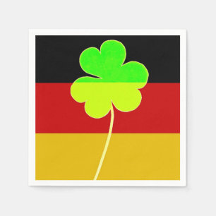 Irish German Flag Shamrock Clover St. Patrick Paper Napkins