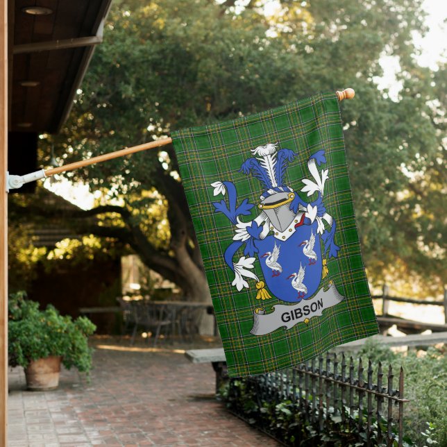  Irish Gibson Coat of Arms Family Crest Ireland House Flag (In SItu)