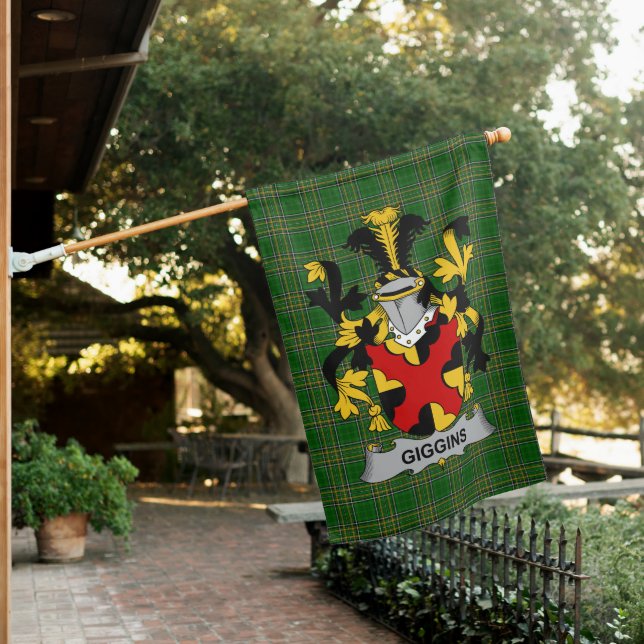  Irish Giggins Coat of Arms Family Crest Ireland House Flag (In SItu)