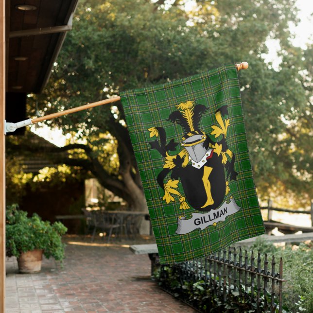  Irish Gillman Coat of Arms Family Crest Ireland House Flag (In SItu)
