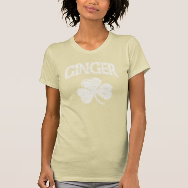 Irish Ginger Shamrock T-Shirt (Front)