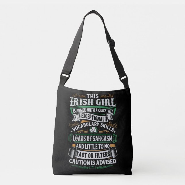 Irish Girl Attitude Crossbody purse Bag (Front)