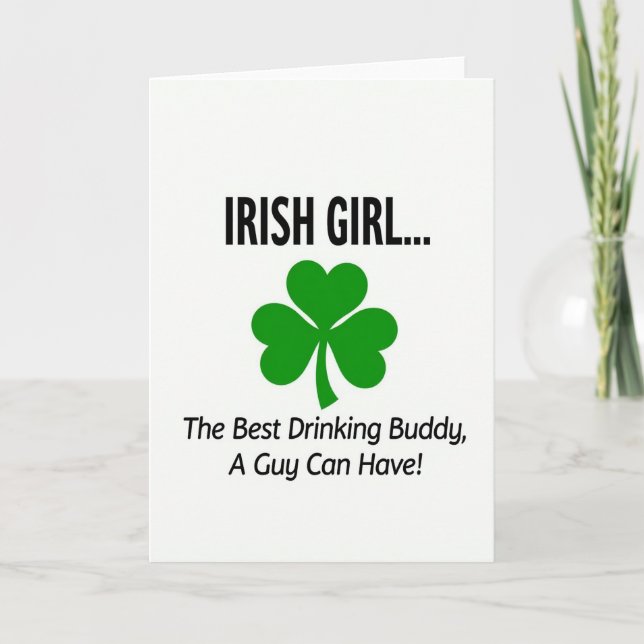 Irish Girl Best Buddy Card (Front)
