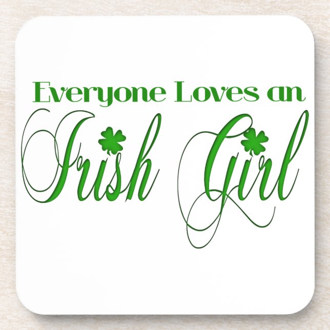Irish Girl Beverage Coaster (Front)