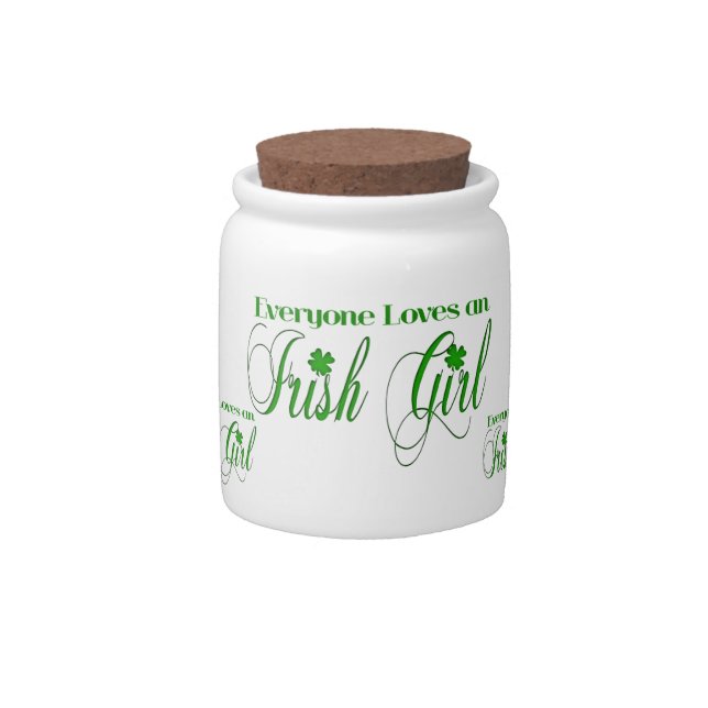 Irish Girl Candy Jar (Front)
