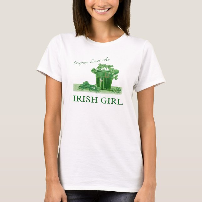 IRISH GIRL St Patricks Day T-Shirt (Front)