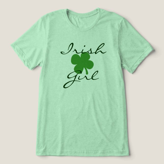Irish Girl Women's St. Patrick's Day Tri-Blend Shirt (Design Front)