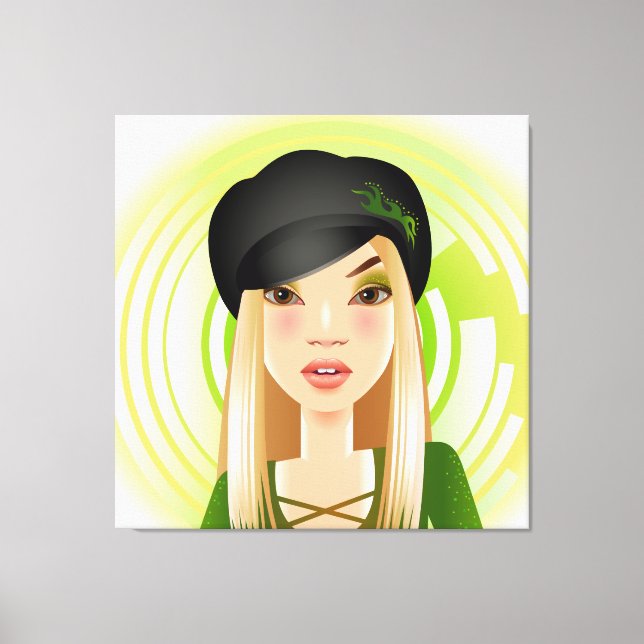 Irish Girl  Wrapped Canvas Print (Front)
