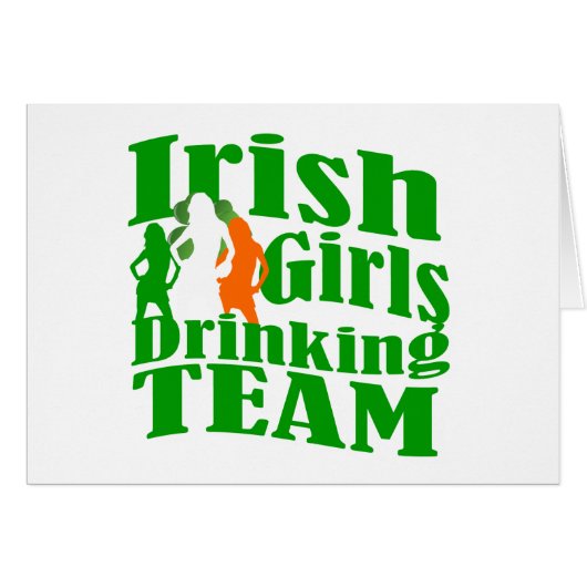 Irish girls drinking team (Front Horizontal)