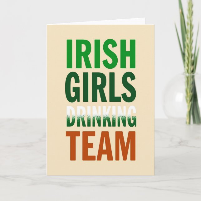 Irish Girls Team Green Color Card (Front)