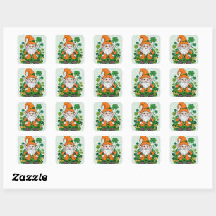 Irish Gnome Square Sticker