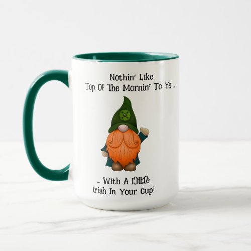 Irish Gnome St Pataricks Day Mug