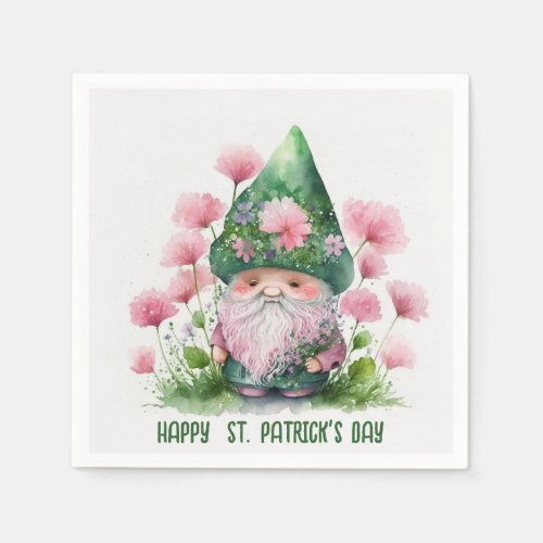 Irish Gnome St Patricks Day Napkins