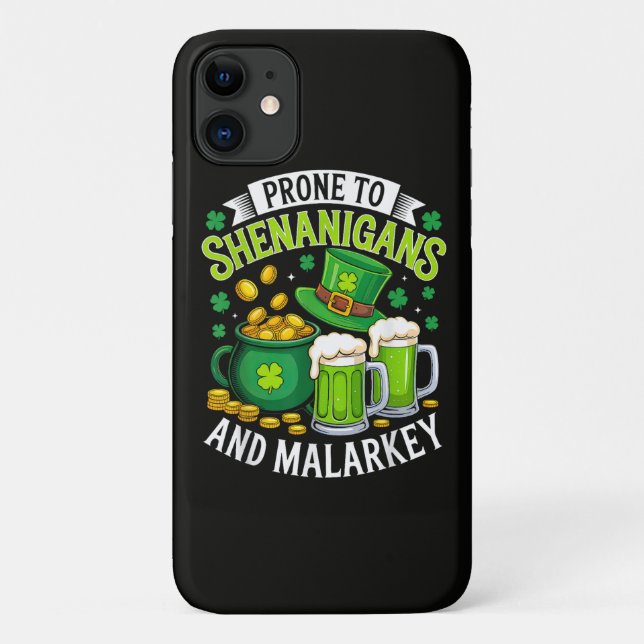 Irish Gnome St Patricks Prone to Shenanigans  Case-Mate iPhone Case (Back)