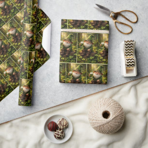 Irish Gnome with Green Beer Wrapping Paper