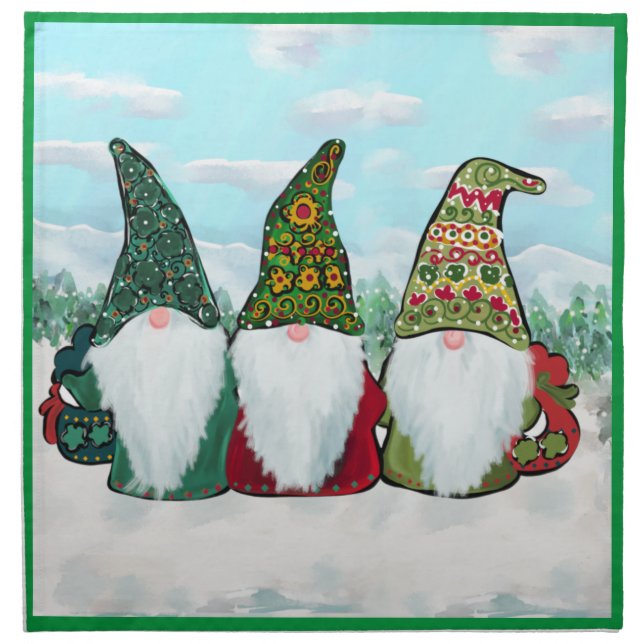 IRISH GNOMES CLOTH NAPKIN (Front)
