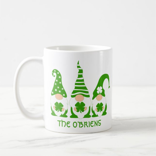 Irish Gnomes Personalized Coffee Mug (Left)