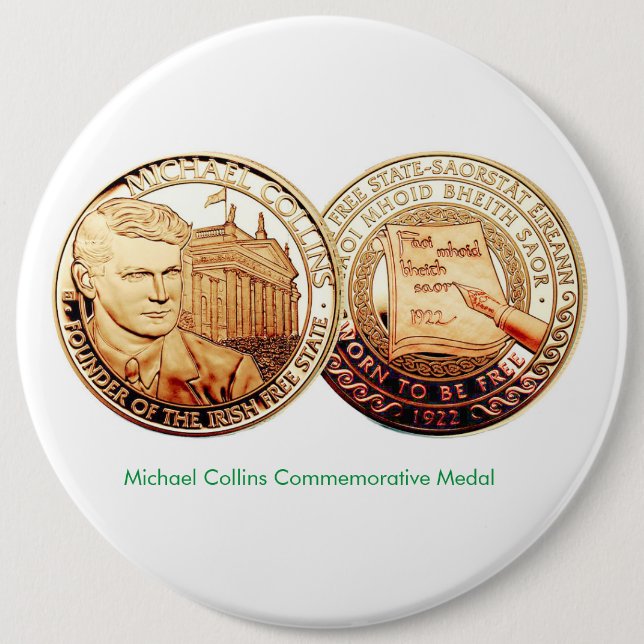 Irish Gold Coin for Badge Button (Front)