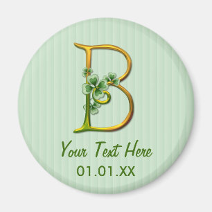Irish Gold Monogram B Magnet