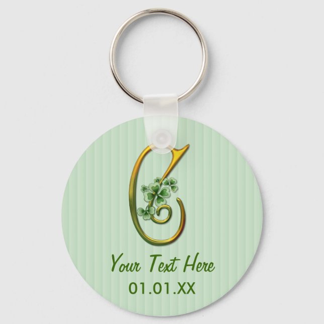 Irish Gold Monogram C Keychain (Front)